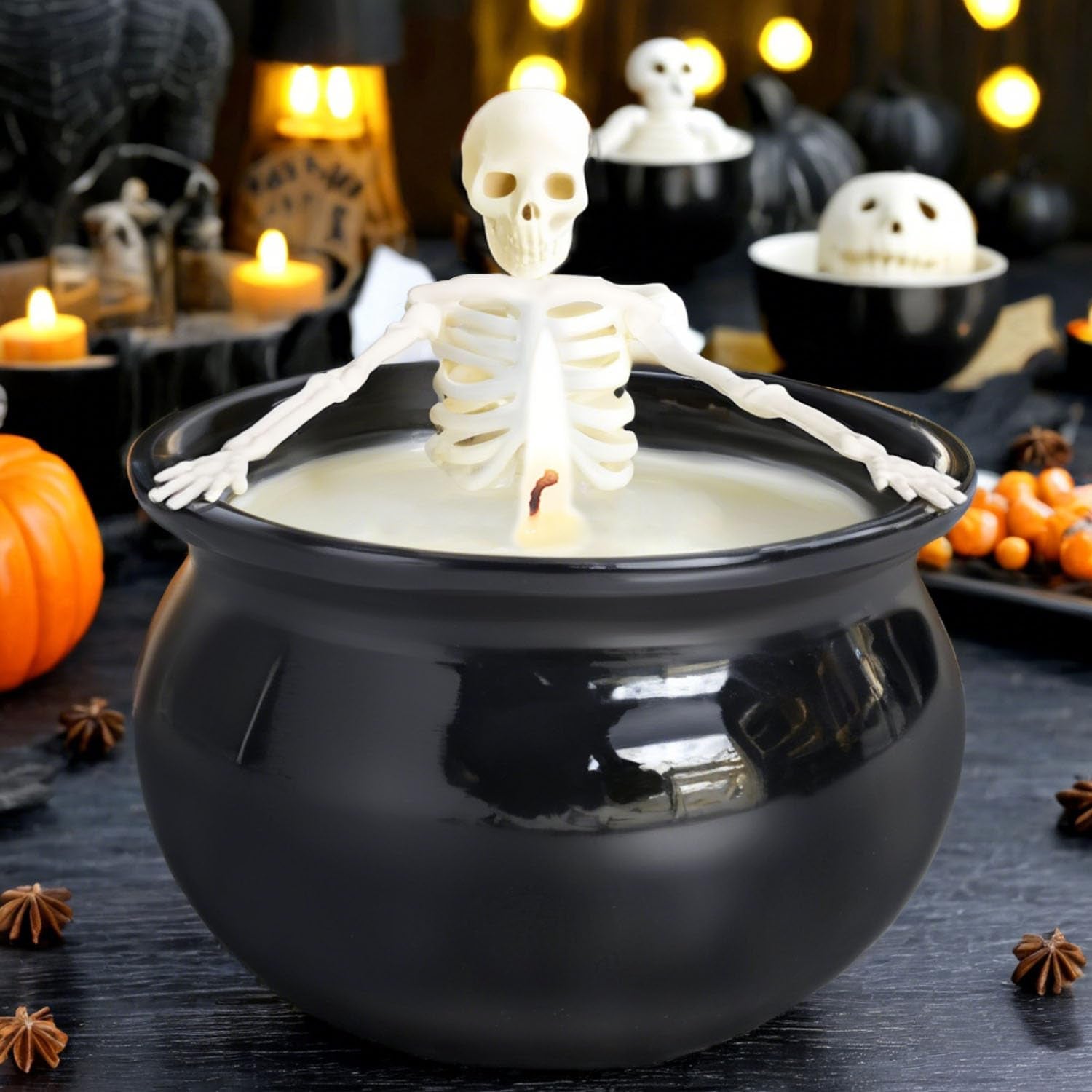 Bathing Skeleton Candle for Halloween Decor Spooky Gift Premium Soy Wax outlet