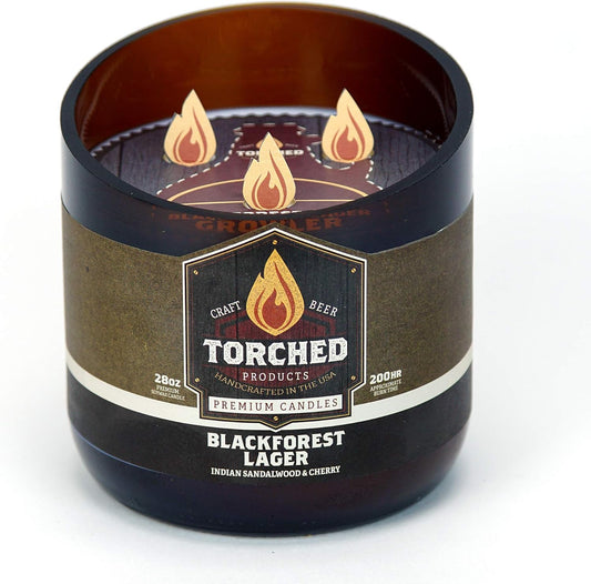 Beer Scented Candles | Natural Soy Wax Candle | Blackforest Lager Scent 28 Oz | Makes a Great Gift for Men, Beer Lovers, and Collectors | Bar Man-Cave Decor and Accessories