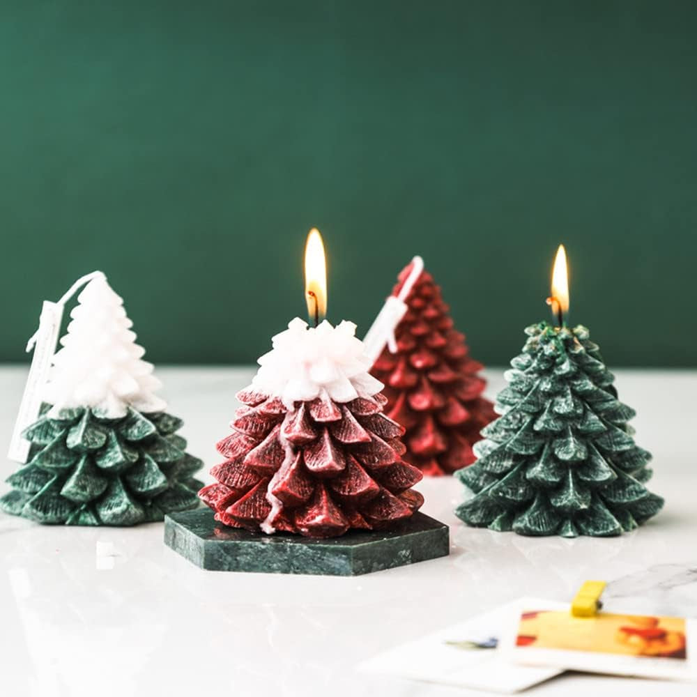 Christmas Scented Candles,Christmas Tree Candles for Home Christmas Candles Decor Christmas Candles Gift for Women, Christmas Novelty Candles Decoration Relaxing Fragrance