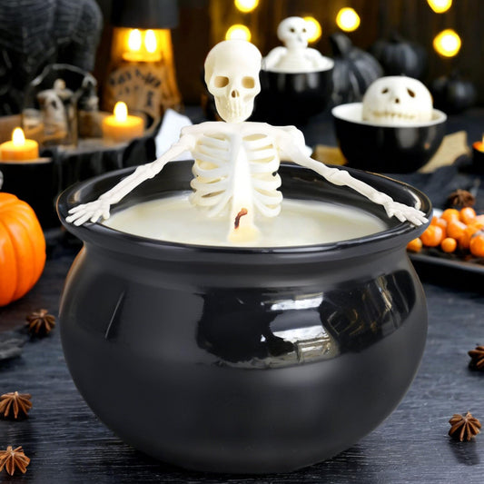 Halloween Skeleton Candles - Halloween Decoration - Skull Candles Vintage Farmho